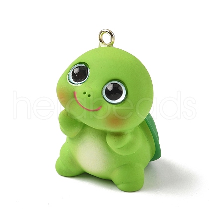 Tortoise Opaque Resin Pendants RESI-Z035-01P-02-1