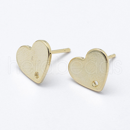 Brass Stud Earring Findings KK-F728-34G-1