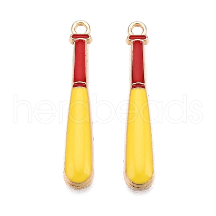 Rack Plating Alloy Enamel Pendants ENAM-N056-389KCG-1