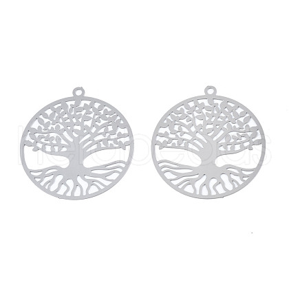 Non-Tarnish 201 Stainless Steel Filigree Pendants STAS-S118-049-1