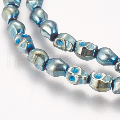 Electroplated Non-magnetic Synthetic Hematite Beads Strands G-K259-07D-1