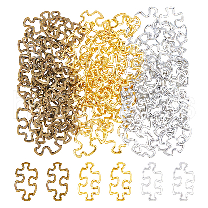 DICOSMETIC 72Pcs 3 Colors Tibetan Style Alloy Linking Rings FIND-DC0005-71-1