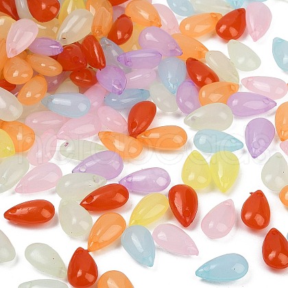 Imitation Jelly Acrylic Beads OACR-C022-04-1