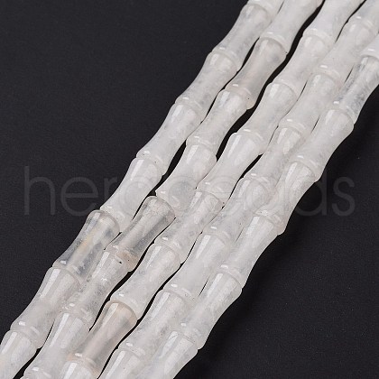 Natural White Jade Beads Strands G-G990-D07-1