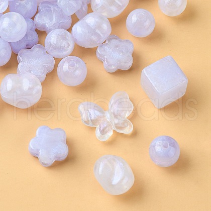 Opaque Acrylic Beads OACR-YW0001-73H-1