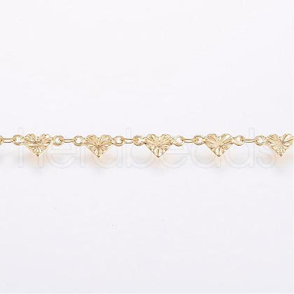 Handmade Ion Plating(IP) 304 Stainless Steel Bar Link Chains STAS-G038-10G-1