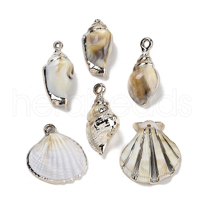 (Defective Closeout Sale: Loop Paint Peeling) Electroplate Acrylic Pendants OACR-XCP0001-10-1