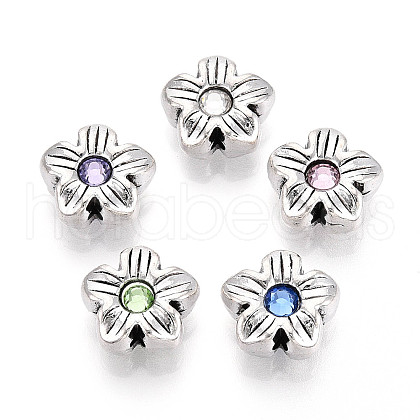 Tibetan Style Alloy Beads TIBE-N013-27AS-1