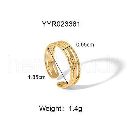 Stainless Steel Cuff Ringds for Women HA1688-6-1