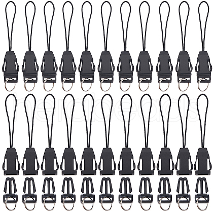 Gorgecraft 100pcs Plastic Cord Mobile Straps with Detachable Buckle FIND-GF0006-61B-1