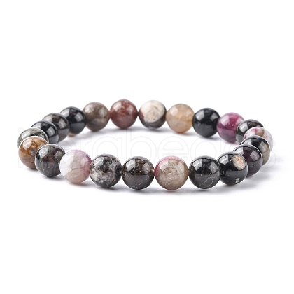 Tourmaline Stretch Bracelets BJEW-C259-8mm-3-1