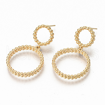 Brass Dangle Stud Earring KK-R117-028-NF-1