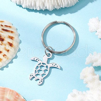 Ocean Theme 304 Stainless Steel Keychains KEYC-JKC01213-08-1