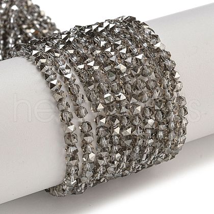 Electroplate Glass Beads Strands GLAA-Q105-02Y-1