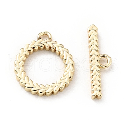 Rack Plating Brass Toggle Clasps KK-E034-01LG-1