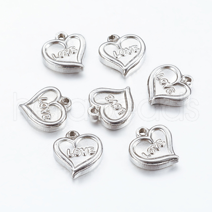 304 Stainless Steel Pendants STAS-F128-08P-1