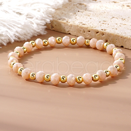 Natural Peach Moonstone Beads Stretch for Women MC1520-1