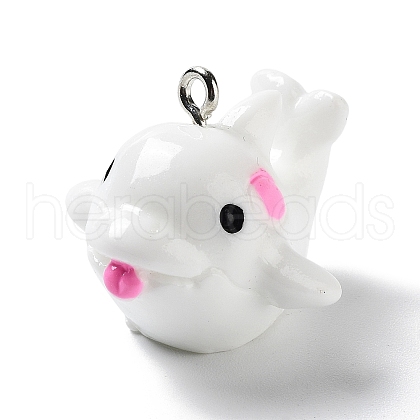 Opaque Resin Pendants RESI-A030-06B-1