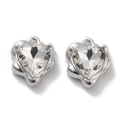 Rack Plating Alloy Rhinestone Charms PALLOY-F311-23P-01-1