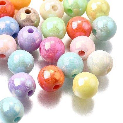 Opaque Acrylic Beads OACR-S071-02B-1