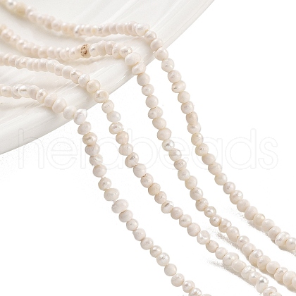 Natural Cultured Freshwater Pearl Beads Strands PEAR-C003-03-1