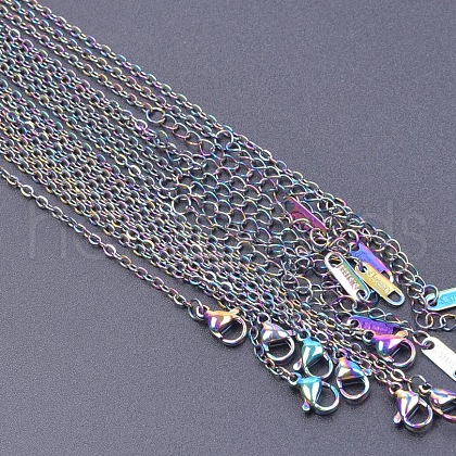Stainless Steel Cable Chain Necklaces for DIY Jewelry Making Accessories EH9991-4-1