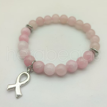 Fashion Natural Rhodochrosite Beads Stretch Bracelets QY2485-12-1