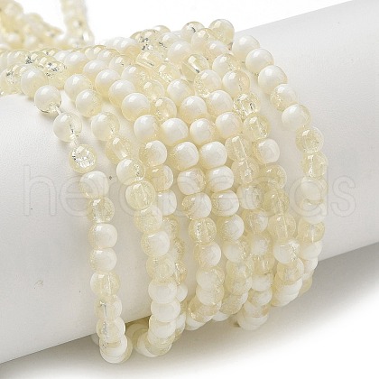 Crackle Glass Beads Strands X1-GLAA-U001-4mm-11-1