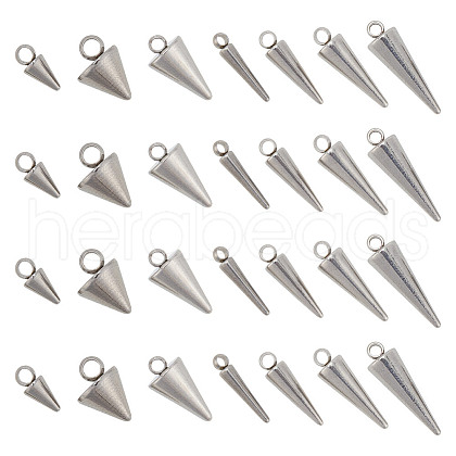 ARRICRAFT 70Pcs 7 Style 304 & 201 Stainless Steel Pendants STAS-AR0002-06-1