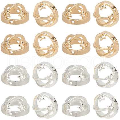 SUNNYCLUE 24Pcs 2 Colors Brass Bead Frame KK-SC0005-39-1