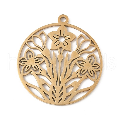 304 Stainless Steel Pendants STAS-V016-14G-1