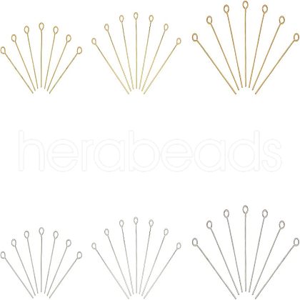 Unicraftale 304 Stainless Steel Eye Pins STAS-UN0004-06-1