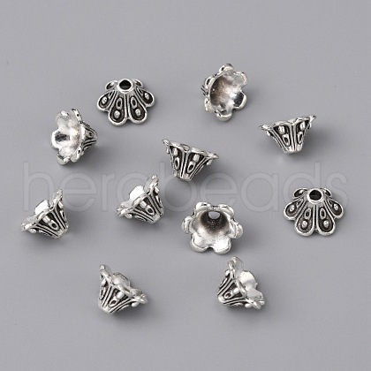 Alloy Bead Cap FIND-WH0042-27AS-1