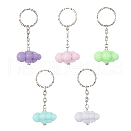 Cloud Acrylic Pendants Keychain KEYC-JKC00486-1