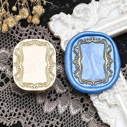 Flower Frame Brass Stamp Heads AJEW-M037-05G-01-1
