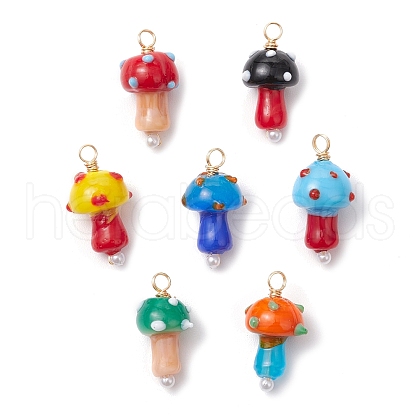 Handmade Lampwork Pendants PALLOY-JF03670-02-1