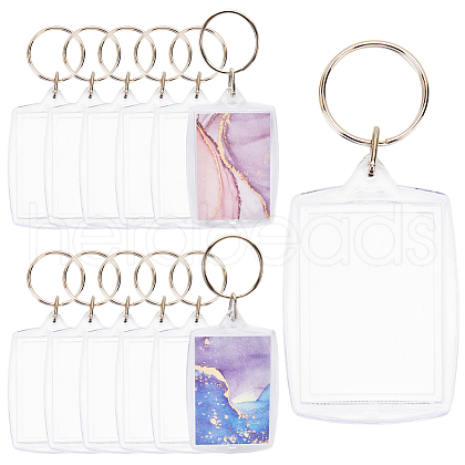 SOFPLATE 50Pcs Acrylic Photo Frame Keychain ZXFQ-SP0001-01-1