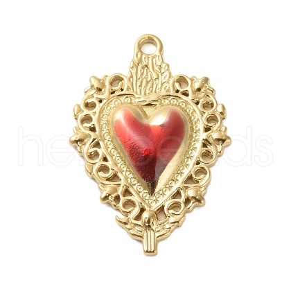 304 Stainless Steel Enamel Pendants STAS-K303-04G-03-1