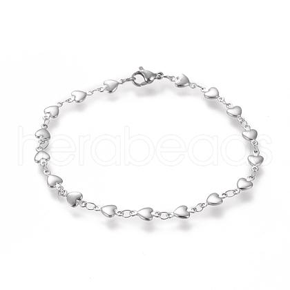 304 Stainless Steel Link Chain Bracelets BJEW-I288-07P-1