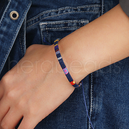 Bohemian Style Cloth with Korean Wax Cord Knitted Anklets WG100BD-10-1