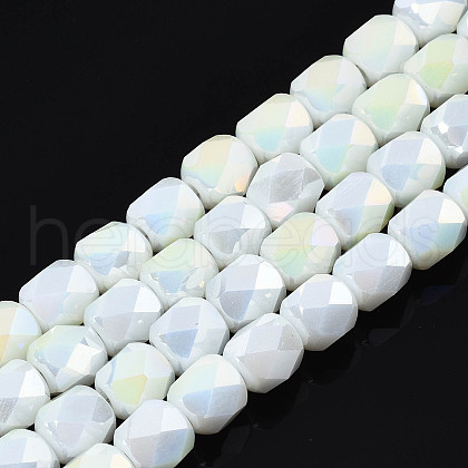 Electroplate Glass Beads Strands X-EGLA-N002-13-A13-1