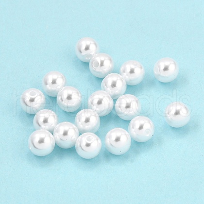 Plastic Imitation Pearl Beads PEAR-H020-01E-1