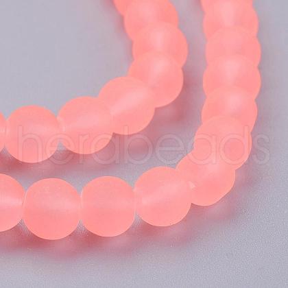 Transparent Glass Bead Strands GLAA-S031-6mm-28-1