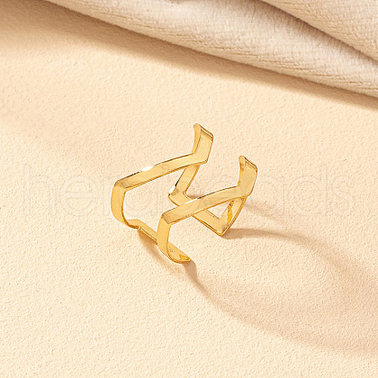 Fashionable Simple Style Alloy Cuff Rings FS-WGBF1FD-01-1