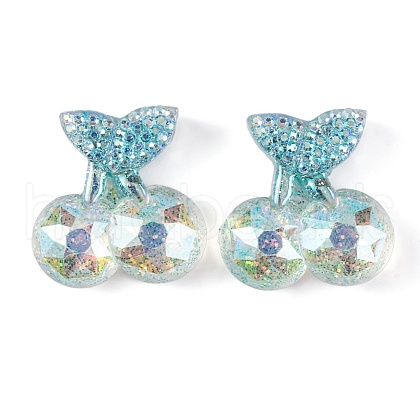 Transparent Epoxy Resin Fruit Cherry Decoden Cabochons CRES-M034-08D-1