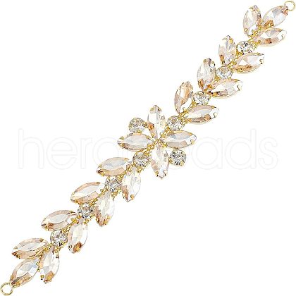 1Pc Shiny Flower Rhinestone Trim DIY-FG0003-35-1