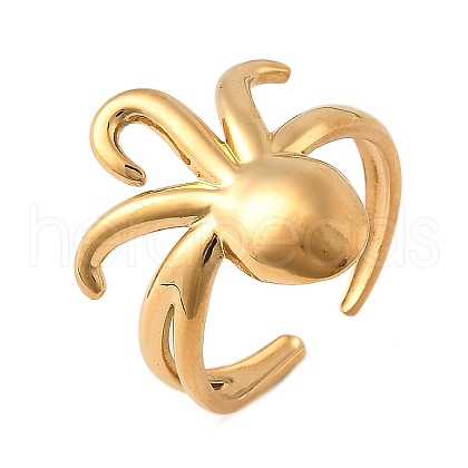 304 Stainless Steel Octopus Open Cuff Rings for Women STAS-Z101-13G-1