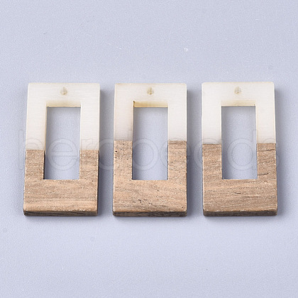 Resin & Walnut Wood Pendants RESI-S358-26G-1