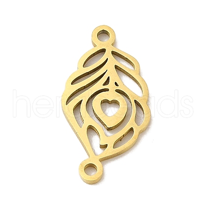 PVD Vacuum Plating 201 Stainless Steel Hollow Leaf Links STAS-E217-30G-1