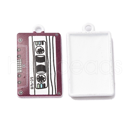 Spray Painted Alloy Pendants PALLOY-D016-06C-1